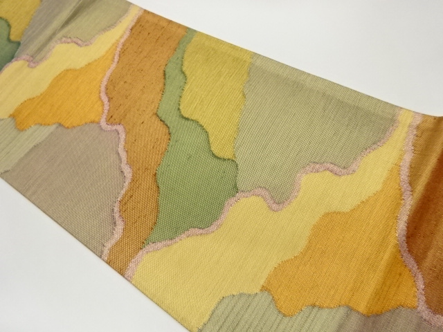 道長取り模様織出し袋帯